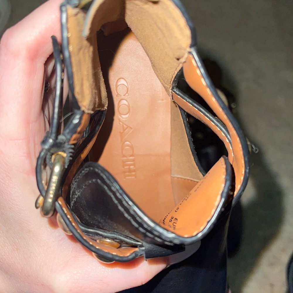 Size 5 coach booties .